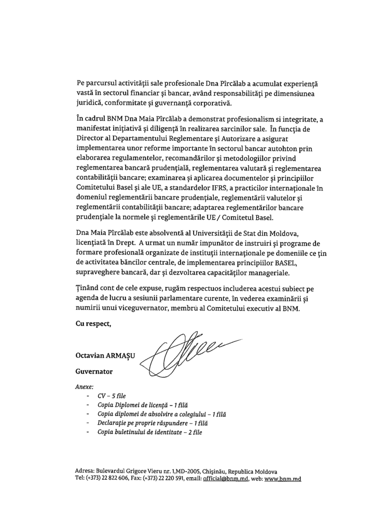 INVESTIGAȚIE // Oamenii lui Candu, cu dosar penal, propuși de Armașu viceguvernatori BNM