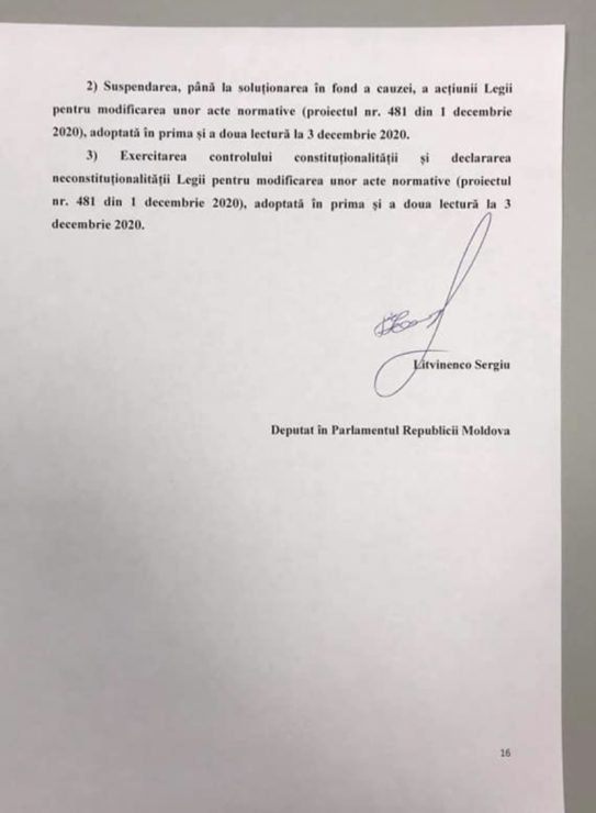 DOC - Partidul PAS A SESIZAT Curtea Constituțională referitor la anularea proiectului privind SIS 15 DOC - Partidul PAS A SESIZAT Curtea Constituțională referitor la anularea proiectului privind SIS