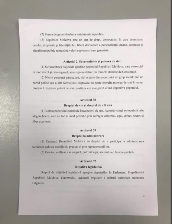 DOC - Partidul PAS A SESIZAT Curtea Constituțională referitor la anularea proiectului privind SIS