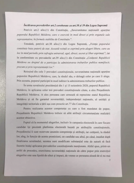 DOC - Partidul PAS A SESIZAT Curtea Constituțională referitor la anularea proiectului privind SIS