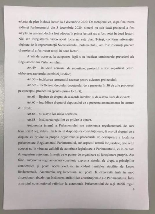 DOC - Partidul PAS A SESIZAT Curtea Constituțională referitor la anularea proiectului privind SIS 9 DOC - Partidul PAS A SESIZAT Curtea Constituțională referitor la anularea proiectului privind SIS