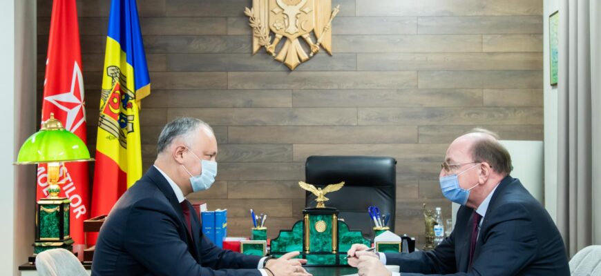 igor dodon a avut o intrevedere cu ambasadorul federatiei ruse in republica moldova oleg vasnetov