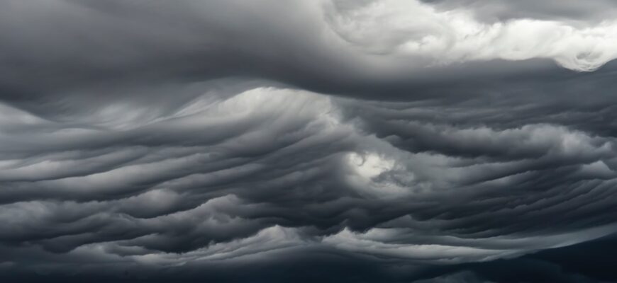 asperitas dark clouds in gloomy sky