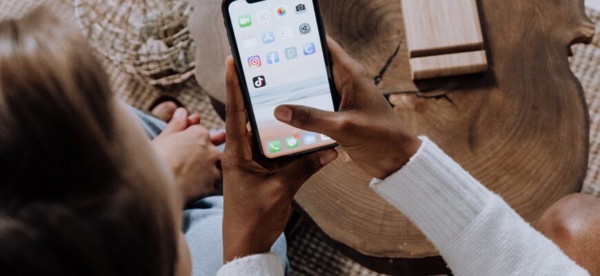 person using a smartphone