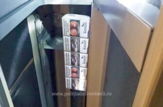 FOTO// În loc de pasageri, transporta țigări de contrabandă. Un șofer de pe ruta Chișinău-Iași - amendat