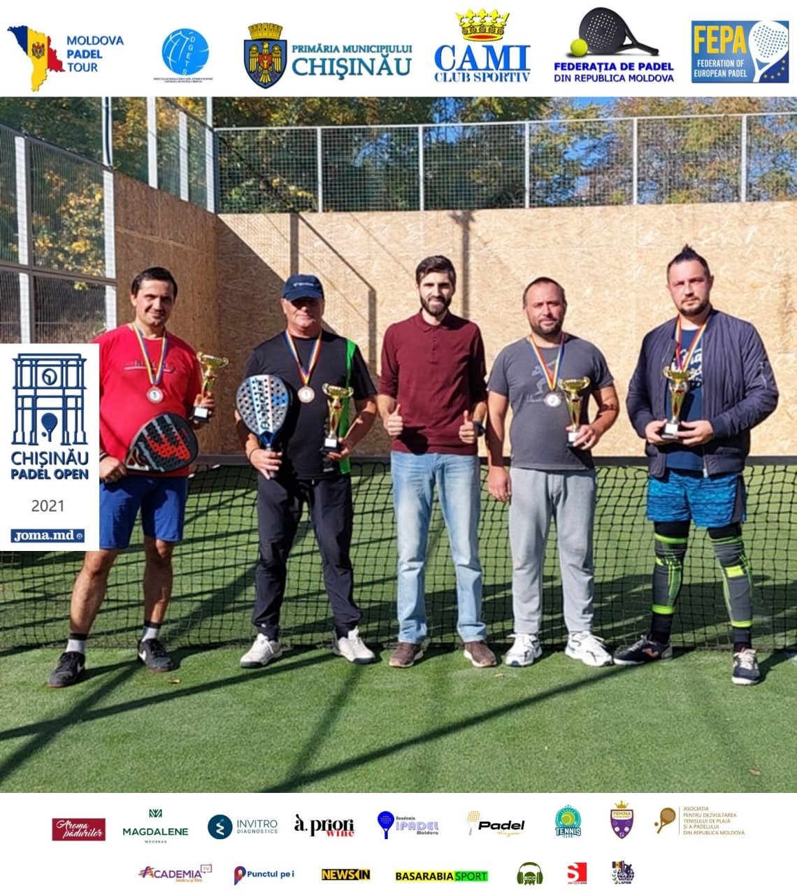 FOTO// Sergiu Tăbăcaru și Sergiu Durleștean au câștigat ”Chișinău Open 2021” la PRO 35+