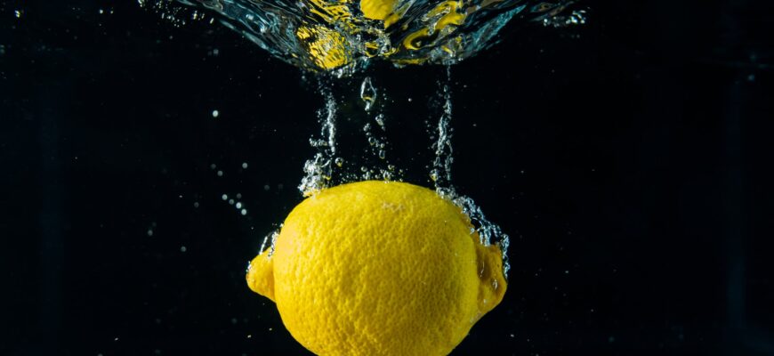 lemon in body of water