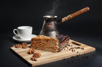 photo of cake near mug