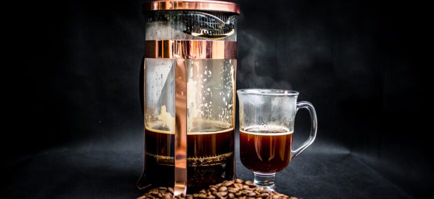 photo of coffee warmer pump jar filled with coffee