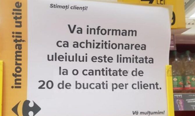 panică zahar ulei magazine market golesc rafrurile covid pandemie