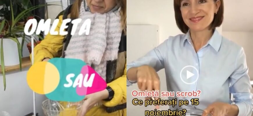 VIDEO// Arina Spătaru o trollează pe Maia Sandu: Omletă sau Scrob? Ce preferați pe 9 noiembrie?