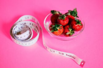 strawberries and measuring tape