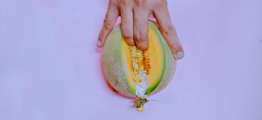 fingers on melon