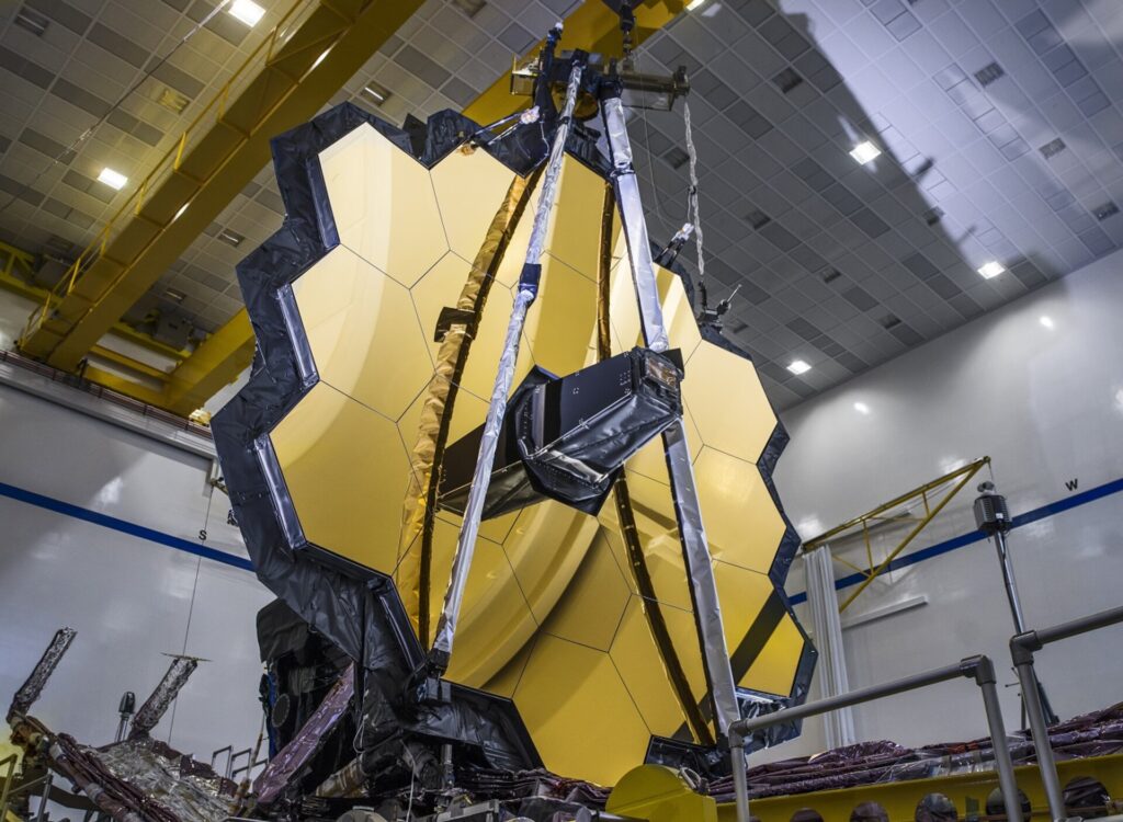 james webb space telescope s primary mirror unfolded pillars
