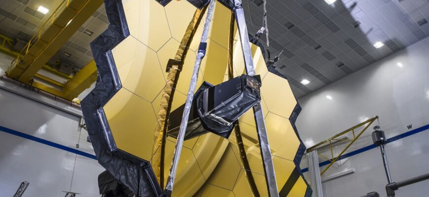 james webb space telescope s primary mirror unfolded pillars