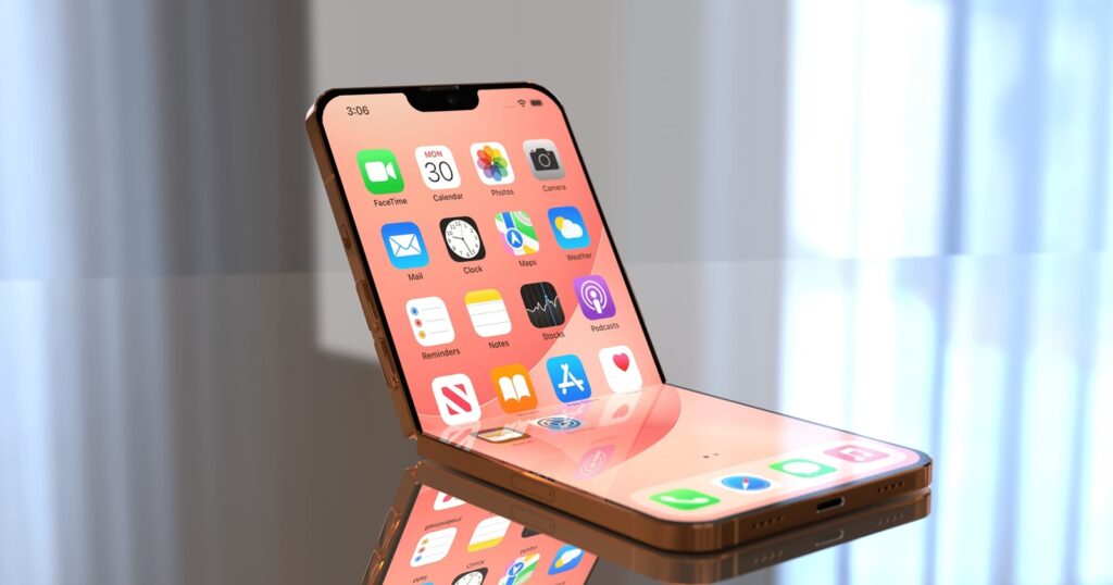 cum ar putea arata un iphone 14 pliabil
