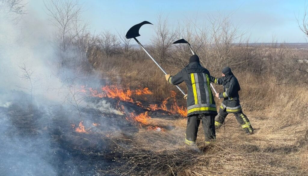 VIDEO// Mai multe hectare de vegetație au fost distruse de flăcări în apropiere de șoseaua Balcani