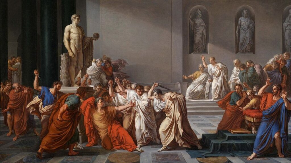 ISTORIE// 15 martie - 44 î.Hr. - Iuliu Cezar a fost asasinat în urma unui complot al senatorilor romani 1 90206 xl