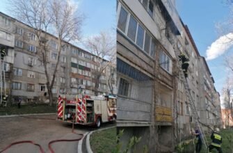 FOTO// Pompierii au intervenit pentru a lichida un incendiu într-un bloc locativ din Orhei