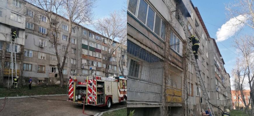 pompierii au intervenit pentru a lichida un incendiu intr un bloc locativ din orhei