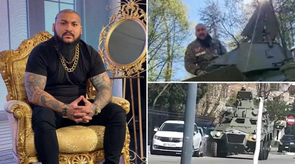 Un manelist ”călare” pe o mașină militară a lovit un automobil parcat regulamentar. Declarațiile manelistului