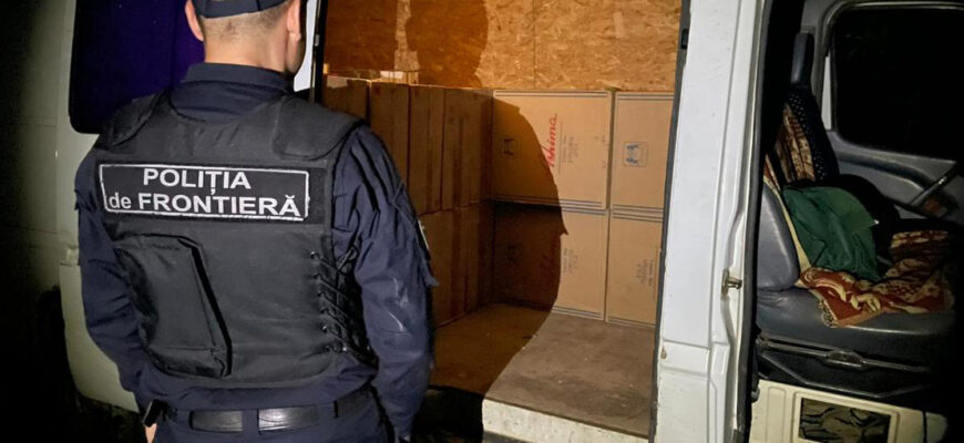 captura nocturna de tigari de contrabanda la sud in suma de peste 800 000 lei