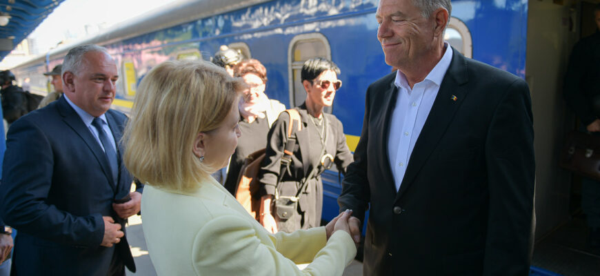 klaus iohannis a ajuns la kiev alaturi de emmanuel macron olaf scholz si mario draghi