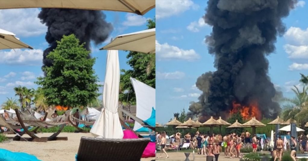 Panică la o piscină din București. Un incendiu a izbucnit la un depozit aflat în apropiere