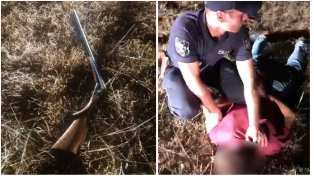 un tanar de 22 de ani a fost retinut dupa ce a efectuat mai multe impuscaturi in directia politistilor