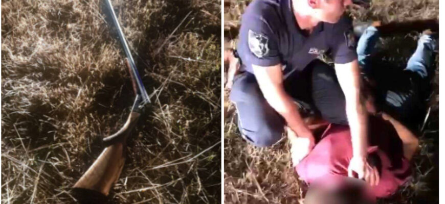 un tanar de 22 de ani a fost retinut dupa ce a efectuat mai multe impuscaturi in directia politistilor