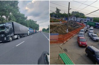 Punctul de trecere a frontierei Sculeni, aglomerat cu autoturisme și tiruri. Ce spune Poliția de Frontieră