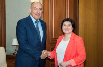 Prim-ministrul Natalia Gavrilița a avut o întrevedere de rămas bun cu Ambasadorul Lituaniei la Chișinău