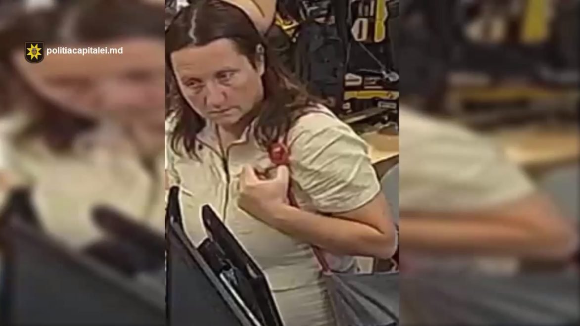 VIDEO// O femeie din Capitală este căutată de poliție după ce a furat un telefon