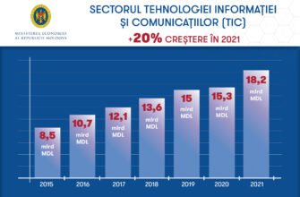 Sectorul tehnologiei informației și comunicațiilor rămâne cel mai dezvoltat sector. Valoarea acestuia a depășit 18,3 miliarde lei în 2021