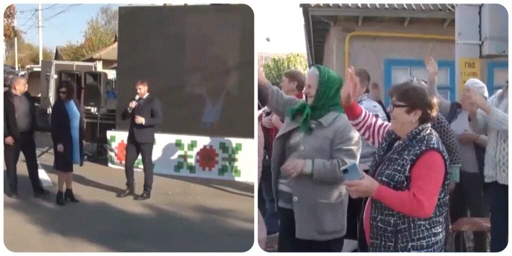 FOTO// Ilan Șor, ”purtat cu televizorul” pe un drum din Taraclia, recent renovat