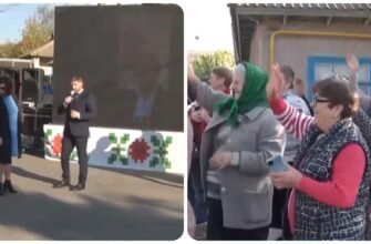 FOTO// Ilan Șor, ”purtat cu televizorul” pe un drum din Taraclia, recent renovat