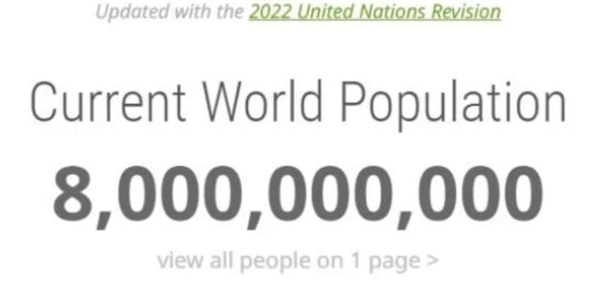 populatia a ajuns la 8 miliarde
