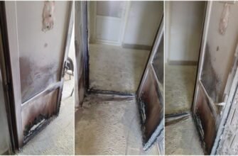 FOTO// Un bărbat a lovit o funcționară din primărie, apoi a stropit cu benzină și a dat foc biroului primarului