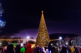 FOTO// La Taraclia a fost inaugurat Pomul de Crăciun și un parc de distracții, unde totul este gratuit