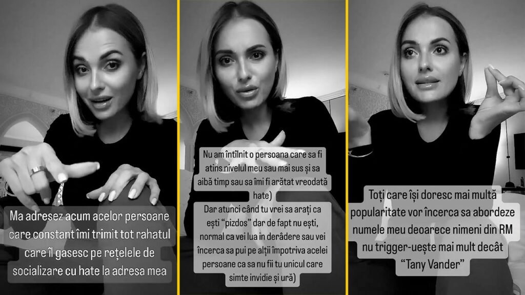 VIDEO// Tany Vander, ținta haterilor: ”Nicio persoană care e la nivelul meu sau mai sus, nu va veni cu hate” 1 VIDEO// Tany Vander, ținta haterilor: ”Nicio persoană care e la nivelul meu sau mai sus, nu va veni cu hate”