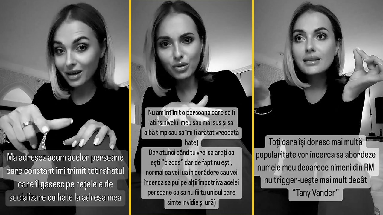 VIDEO// Tany Vander, ținta haterilor: ”Nicio persoană care e la nivelul meu sau mai sus, nu va veni cu hate”