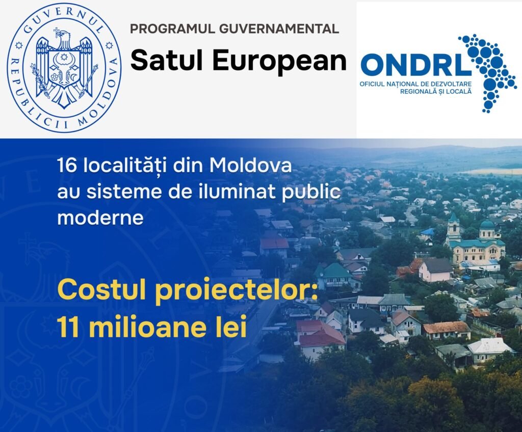 16 localități din țară beneficiază de iluminat public modern în cadrul Programului „Satul european”