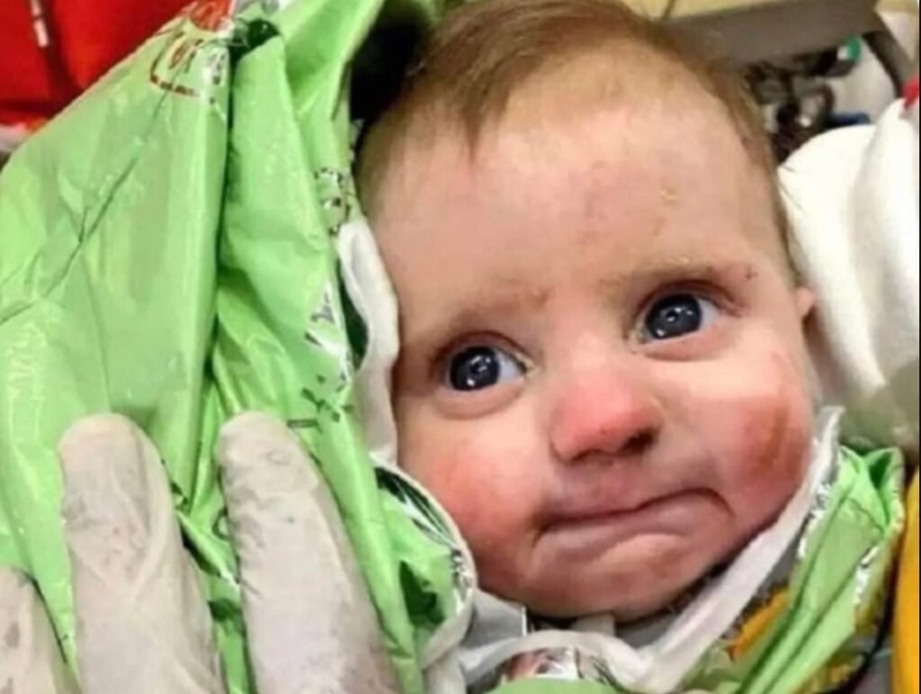 FOTO// Bebeluș de câteva luni, scos în viață de sub dărâmături în Turcia. Fotografia care face înconjurul lumii