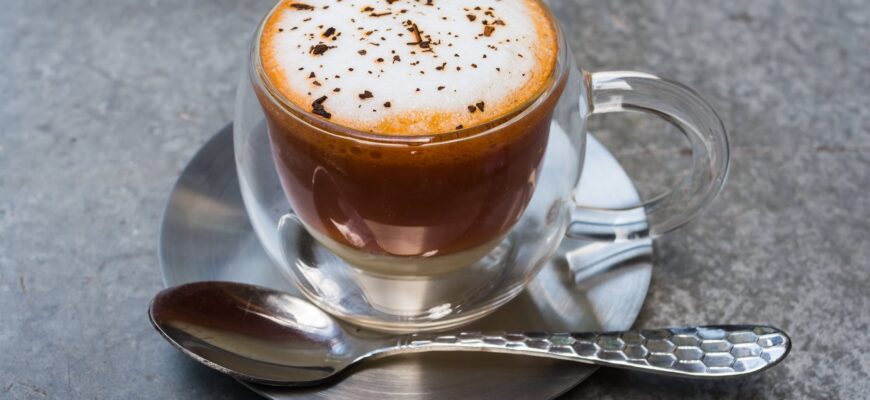 frappucino on clear glass cup