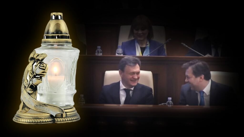 VIDEO// O fi vreun semn de la Dumnezeu? S-a stins lumina în Parlament înainte ca Dorin Recean să-și prezinte programul de guvernare