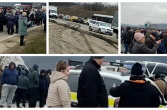 VIDEO// Sute de cetățeni care se îndreptau spre Chișinău pentru a protesta - BLOCAȚI de poliție pe traseul Chișinău-Cimișlia