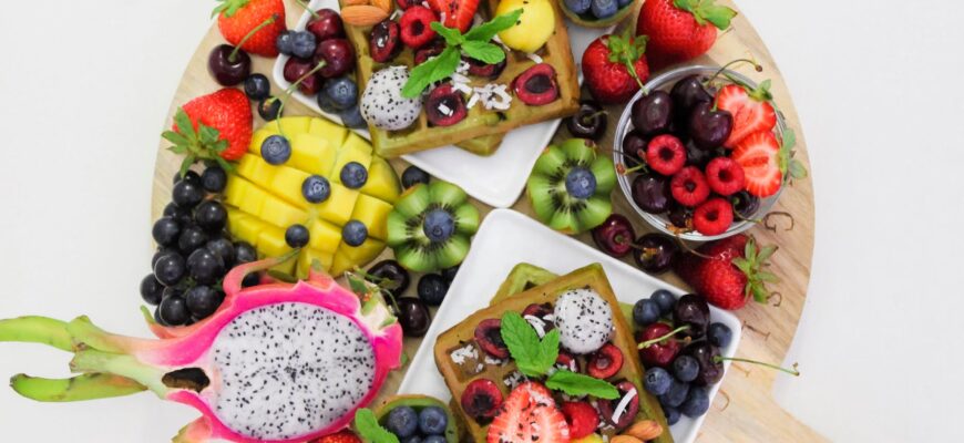 top view photo of assorted fruits