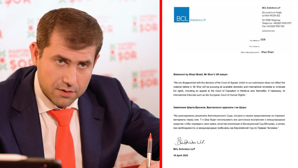 ilan shor sor partidul avocati curtea de apel condamnare regim pas maia sandu curtea suprema de justitie cedo
