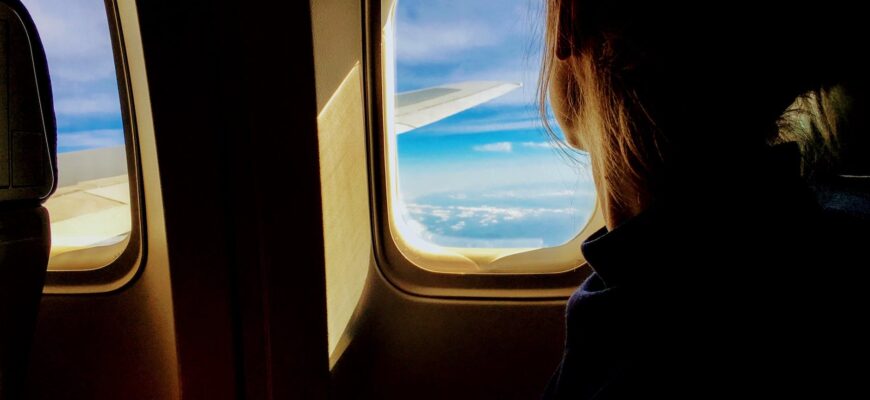 person riding on a plane