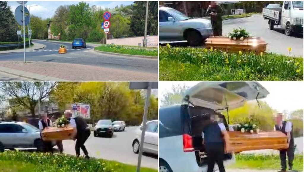 VIDEO// Incident macabru. O mașină funerară și-a pierdut ”pasagerul” cu tot cu sicriu în mijlocul unei intersecții 2 VIDEO// Incident macabru. O mașină funerară și-a pierdut ”pasagerul” cu tot cu sicriu în mijlocul unei intersecții
